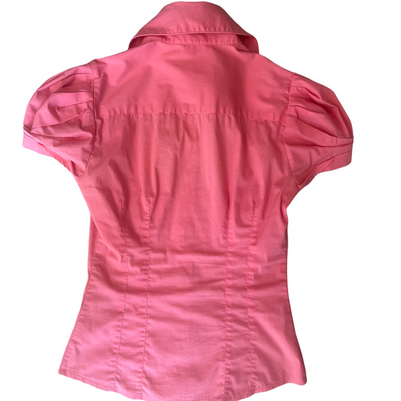 Bebe Coral Snap Up Blouse, Size XS - Picture 3 of 5